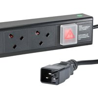 Cablenet 8 Way UK Horizontal 1u PDU with IEC - C20 3m Feed
