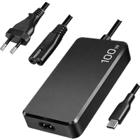 LogiLink Notebook power supply. fixed USB-C cable. 100W. slim. black