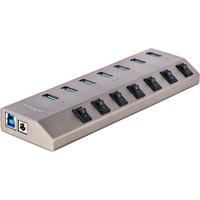 StarTech.com 7-Port Self-Powered USB-C Hub with Individual On/Off Swit