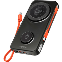 LogiLink Mobile Power Bank. LiPo. 10.000 mAh. 5 in 1 wireless charging