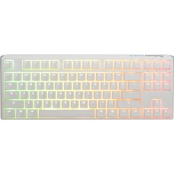 Ducky One3 Pure White Tkl Keyboard Gaming Usb Uk English