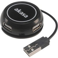 Akasa Connect4C 4-IN-1 USB 2.0 480 Mbit/s Black