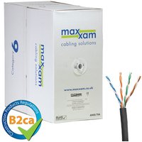 Cablenet Cat6 Black U/UTP LSOH 24AWG Solid CPR B2ca Cable 305m Reel in
