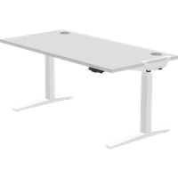 Fellowes Levado White Desk Base and Grey Worktop 1600mm