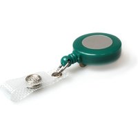 Digital ID Green Card Reels with Reinforced ID Straps with Silver Stic