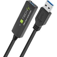 Techly ICUR30100G USB cable USB 3.2 Gen 1 (3.1 Gen 1) 10 m USB A Black