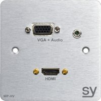 WP HV BA socket outlet HDMI + VGA + 3.5mm Aluminium