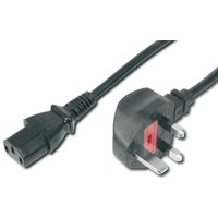 FDL 1M UK MAINS CABLE - UK PLUG TO IEC C13 SOCKET - 1.0mm / 10A