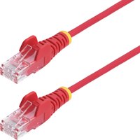StarTech.com 15m Red Slim CAT6 Ethernet Cable. Snagless. 100W PoE. UTP