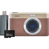 Kodak PIXPRO C1 13MP 4x Digital Zoom Compact Camera - Brown - Camera +