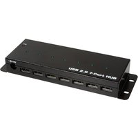 LogiLink UA0318 interface hub USB 2.0 5000 Mbit/s Black