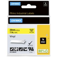 Dymo 1805431 Ribbon Vinyl black on yellow 24mmx5.5m for Dymo Rhino 6-2