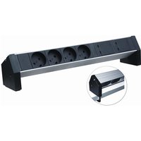 Retex Aluminium PDU 380x45x45mm. Table. 4-way K Outlet+