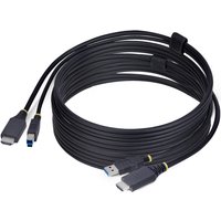 StarTech.com 10ft (3m) HDMI and USB 5Gbps KVM Cable. 4K 60Hz. HDMI 2.0