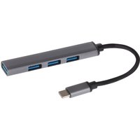 Nikkai USB-C Multiport Hub to 4x USB-A 3.0 High Speed Ports with 13cm