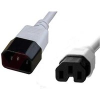 FDL 3M IEC MAINS EXT. CBL.- C14 PLUG TO C15 (HOT) SKT - WHITE