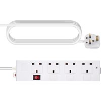 Vision TC-PSTRP4UK power extension 1.8 m 4 AC outlet(s) Indoor White