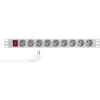 LogiLink PDU9C04 surge protector Light grey 9 AC outlet(s) 230 V 2 m
