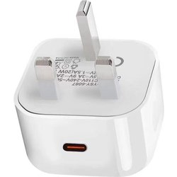 Estuff Home Charger USB-C Pd 3A 20W. Uk Plug - White