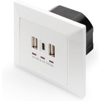 Digitus Socket with USB A & USB-C™ Ports. flush mounted