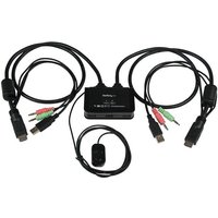 StarTech.com 2 Port USB HDMI Cable KVM Switch with Audio and Remote Sw