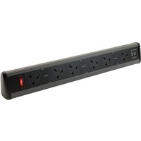 POWERDATA P-PACK DESK BLACK 6X POWER - USB A & C - MS
