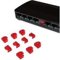 FDL RJ45 PORT BLOCKERS - RED (10 PACK)