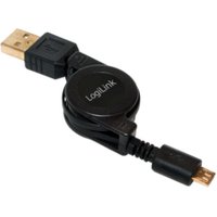 LogiLink CU0090 USB cable USB 2.0 0.75 m USB A Micro-USB B Black