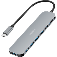 LogiLink USB 3.2 Gen1 Hub. 7-port . USB-C. PD 20W. aluminum