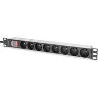 Digitus Socket strip with aluminum profile and switch. 8-way CEE 7/5.