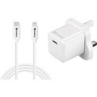 Sandberg USB-C AC 20W Charger UK + Lightning 1M