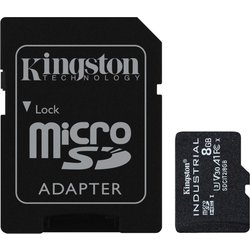 Kingston Technology 8GB Microsdhc Industrial C10 A1 Pslc Card + Sd Ada