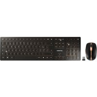 CHERRY DW 9100 SLIM keyboard Mouse included Universal RF Wireless + Bl