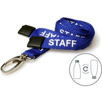 Digital ID 15mm Recycled Royal Blue Staff Lanyards with Metal Lobster