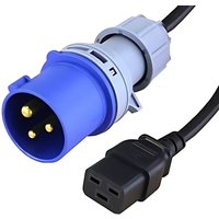 FDL 5M 16 AMP COMMANDO PLUG TO IEC C19 SOCKET POWER CABLE