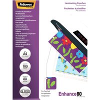 Fellowes A4 Pre-Punched 80 Micron Laminating Pouch