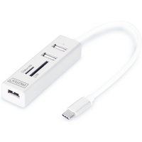 Digitus USB Type-CTM OTG 3-Port HUB + Card Reader