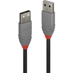 Lindy 2M Usb 2.0 Type A To A Cable. Anthra Line