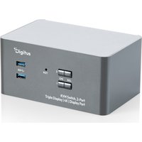 Digitus KVM switch. 2-port. triple display. 4K. DisplayPort
