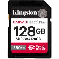 Kingston Technology 128GB Canvas React Plus SDXC UHS-II 280R/100W U3 V