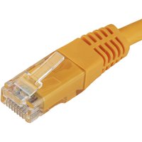 Cablenet 0.5m Cat6 RJ45 Yellow U/UTP PVC 24AWG Flush Moulded Booted Pa