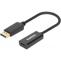 Manhattan DisplayPort 1.2 to HDMI Active Adapter. 4K@60Hz. 15cm. Male