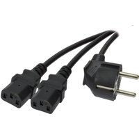 MCL MC909-3M power cable Black Power plug type E 2 x C13 coupler