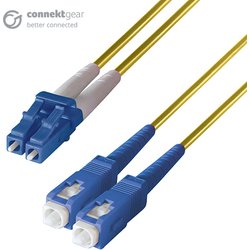 Connektgear 5M Duplex Fibre Optic Single-Mode Cable OS2 9/125 Micron L