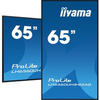 iiyama LH6560UHS-B2AG Signage Display Digital A-board 163.8 cm (64.5") LED Wi-Fi 500 cd/m 4K Ultra HD Black Built-in processor Android 11 24/7