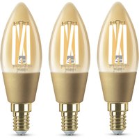 4lite WiZ Connected C35 Candle Filament Amber WiFi LED Smart Bulb - E1