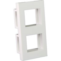 Cablenet 2 Port Fascia for Keystone Jack (Unshuttered) 25mm x 50mm