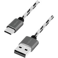 LogiLink CU0201 USB cable USB 2.0 USB C USB A Black. White