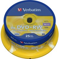Verbatim DVD+RW Matt Silver 4.7 GB 25 pc(s)