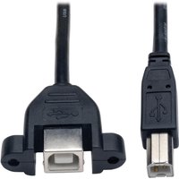 Tripp Lite USB 2.0 Hi-Speed Panel Mount Extension Cable (B to Panel Mo